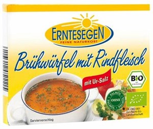 Bild von Brühwürfel mit Rindfl. 6 Würfel, bi, 72 g, Erntesegen